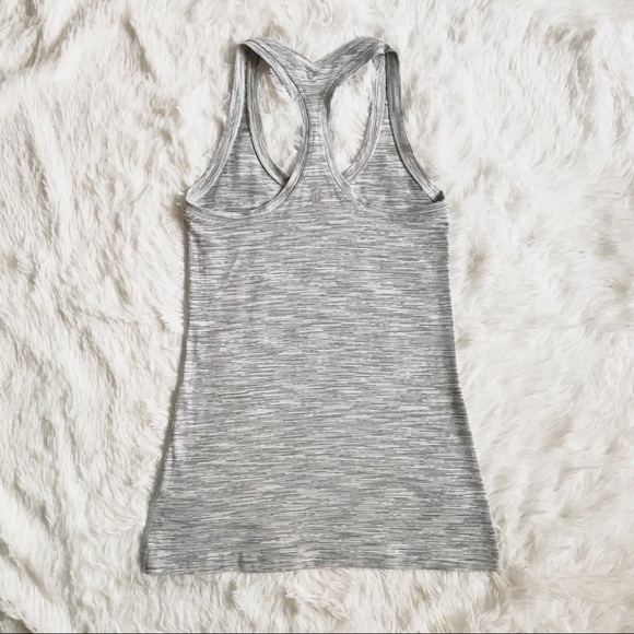 COPY - LULULEMON Cool Racerback II Tank Grey White Luon - Picture 4 of 7